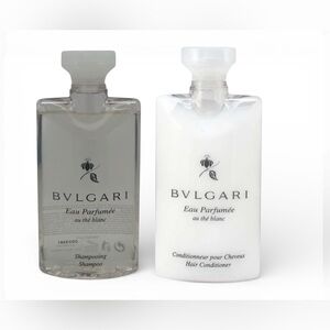 2pc Bvlgari Eau Parfumée au thé blanc Shampoo & Conditioner Travel Set